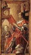 BERRUGUETE, Pedro Federico da Motefeltro,Duke of Urbino,with His Son Guidobaldo oil painting artist